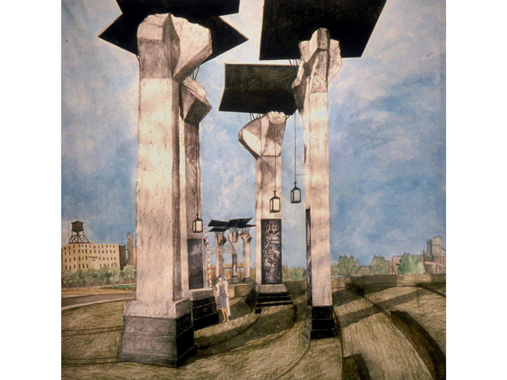 Stefopuolos Square - 5ftx5ft Watercolor Rendering
